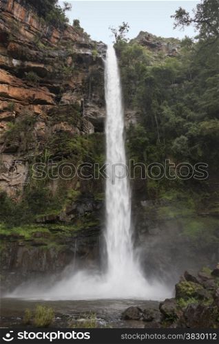 lone creek falls waterfall near sabie in the area of hazeview south africa