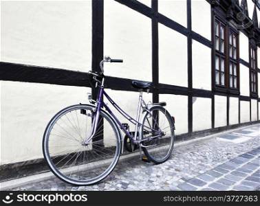 Lonely bicycle in a street, Germany