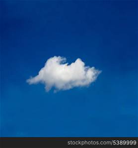 Lonely cloud on the deep blue sky
