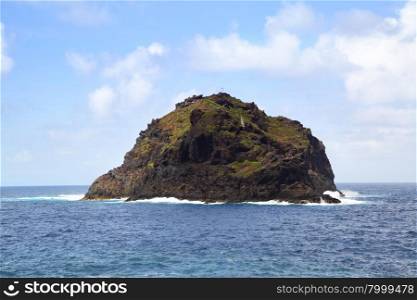 Lonely island near Garachico, Tenerife Island