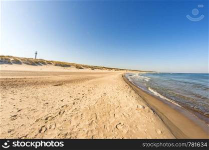 lonesome beach of the Baltic Sea in Poland