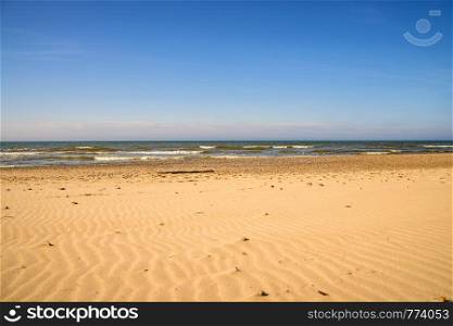 lonesome, unaffected beach of the Baltic Sea in Poland