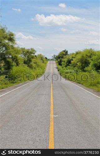 Long countryside road