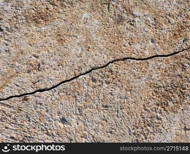 Long crack in a concrete element