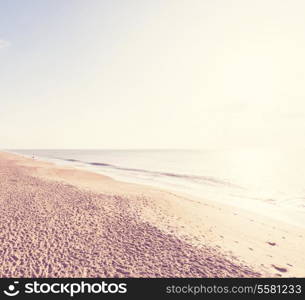 long deserted beach