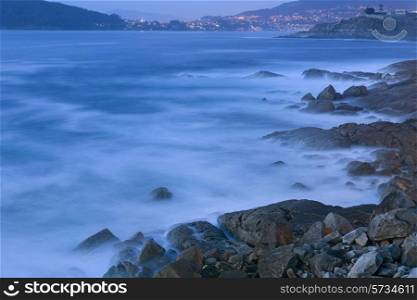 Long exposure at the coast of Baiona, Galicia, Spain