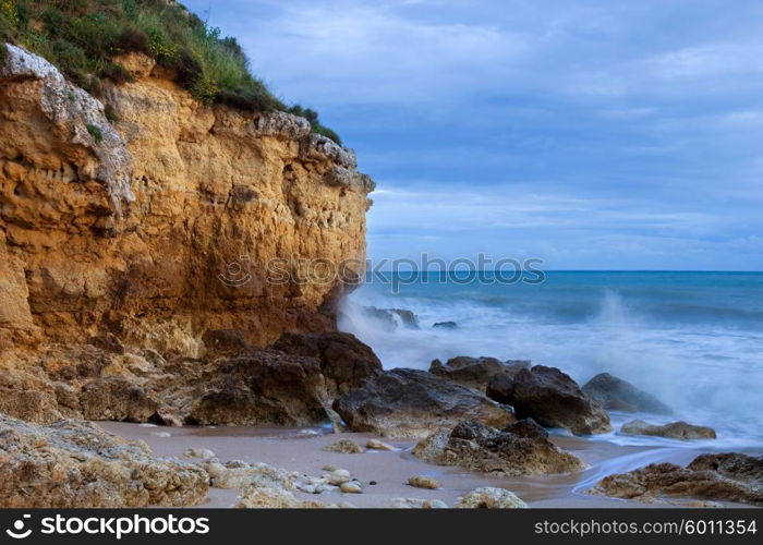 long exposure at the ocean in algarve, Portugal