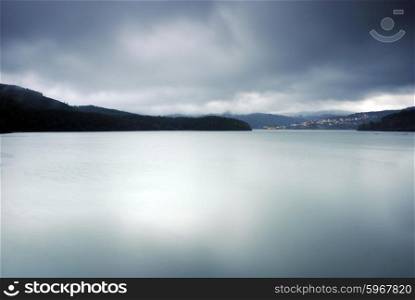 long exposure lake, in the north of portugal
