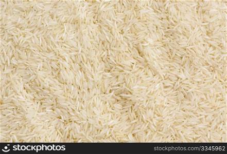 Long grain white rice background.