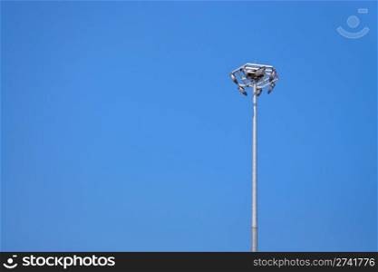 Long lamp post with sky and copyspace