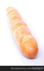 Long loaf isolated on white background