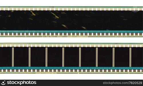 Long rows of old films are isolated from the background