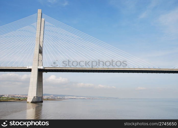 longest bridge in Europe known as Vasco da Gama (over the Tagus river)