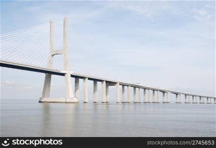 longest bridge in Europe known as Vasco da Gama (over the Tagus river)
