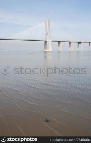 longest bridge in Europe known as Vasco da Gama (over the Tagus river)