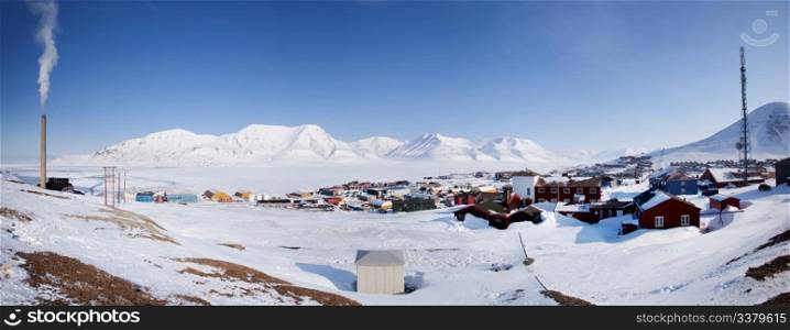 Longyearbyen on the island of Spitsbergen, Norway. The northern most town in the world.