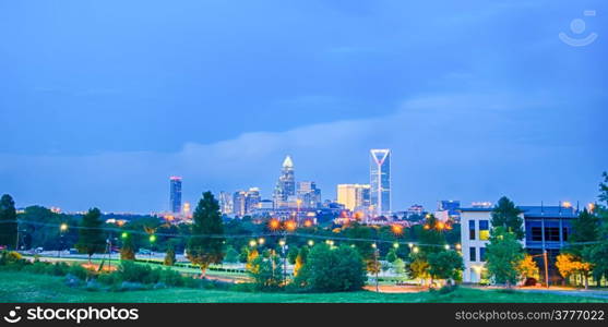 looking at charlotte the queen city financial district