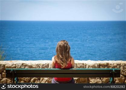 Looking at the sea in Dubrovnik, Croatia