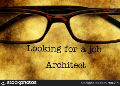 Looking for a job - Architect