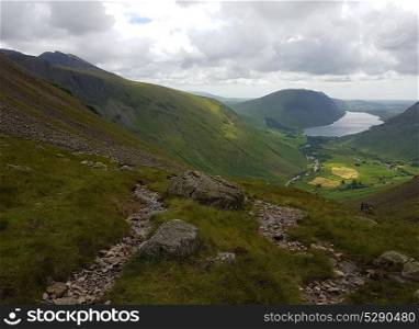 Looking over Wast Water in the English Lake District