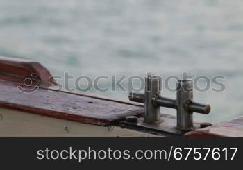 looking overboard a recreational vessel on the sea