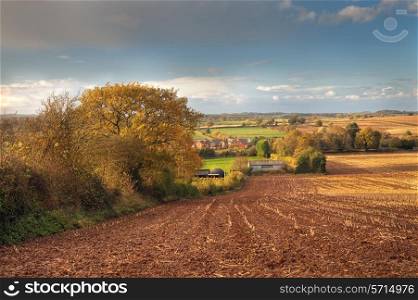 Looking towards the Clent Hills from Drayton near Belbroughton, Worcestershire, England.