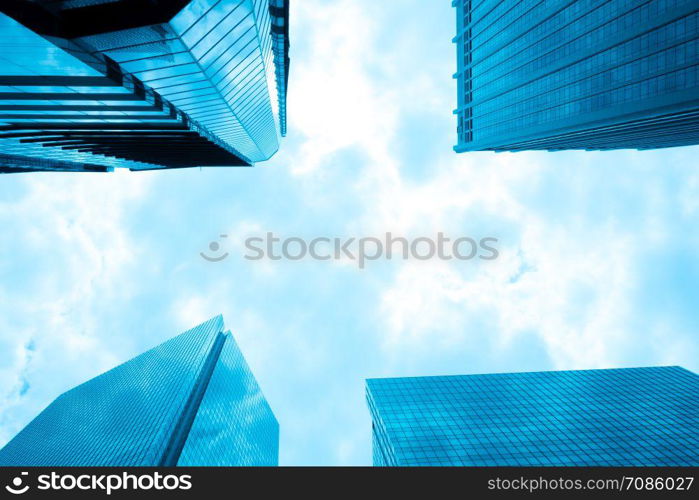 Looking up at the building.Looking up at the building