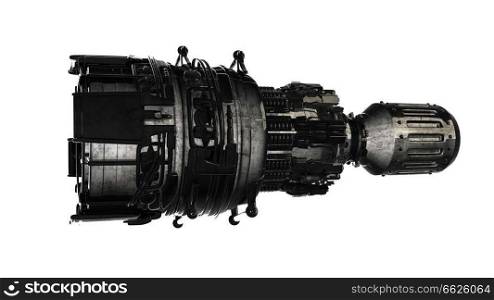 loop rotate jet engine turbine of plane, aircraft concept, aviation and aerospace industry. Loop Rotate Jet Engine Turbine