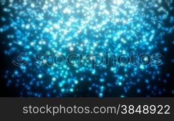 Loopable blue snowfall at night