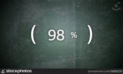 Looping Animation of a Downloading Percentage Graphic