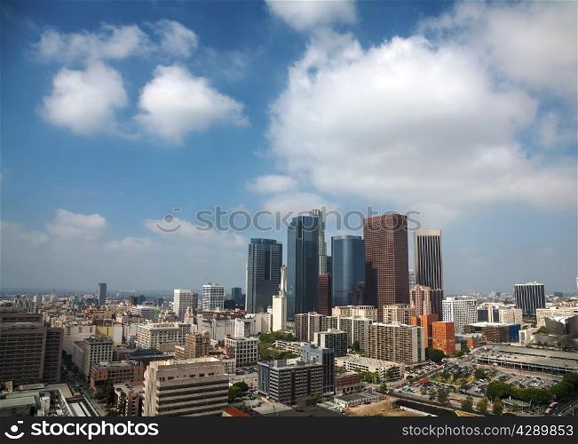 Los Angeles cityscape on a sunny day