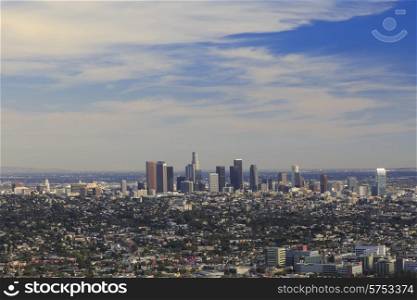 Los Angeles downtown, bird&rsquo;s eye view at sunny day&#xA;