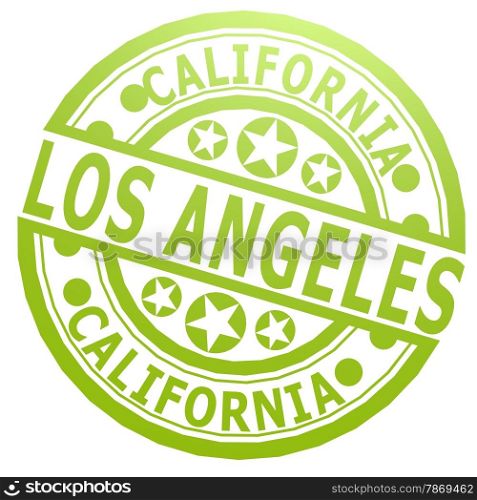 Los Angeles stamp image with hi-res rendered artwork that could be used for any graphic design.. Los Angeles stamp