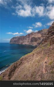 Los gigantes Cliffs, famous landmark in Tenerife island, Canary islands, Spain.