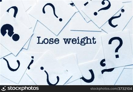 Lose weight concept