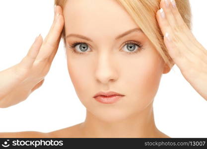 ??loseup portrait of a young woman looking depressed