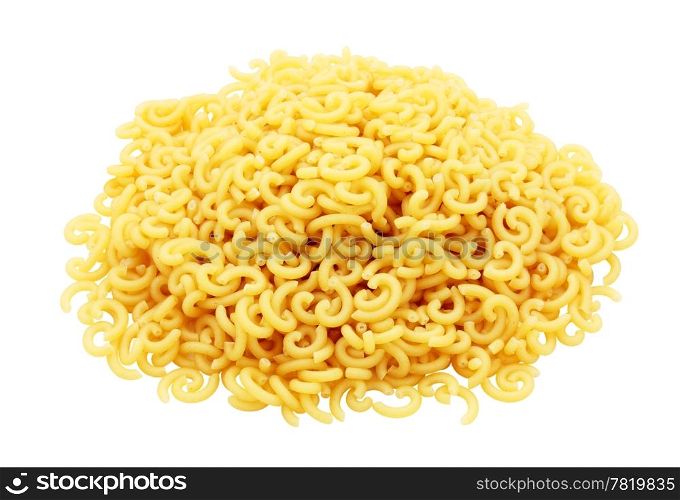 lot of pasta called fideua ideal cut and isolated