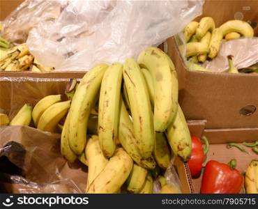 Lots of banana in fruit market