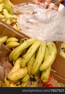 Lots of banana in fruit market