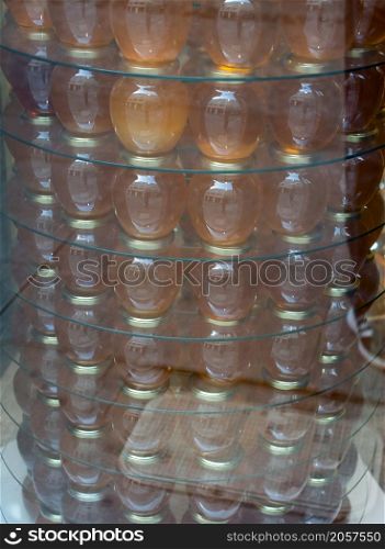 Lots of jars full of honey