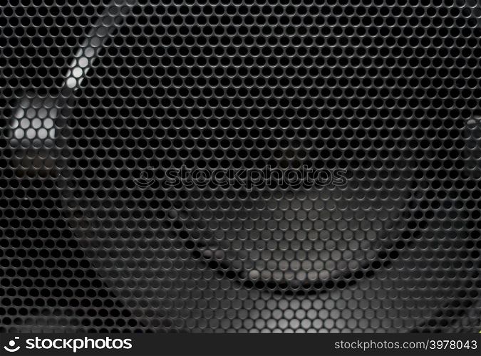 Loudspeaker grid texture in dark colors with round texture