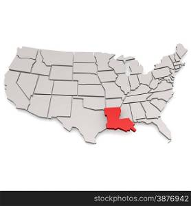 Louisiana map image with hi-res rendered artwork that could be used for any graphic design.. Louisiana