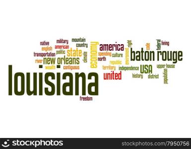 Louisiana word cloud