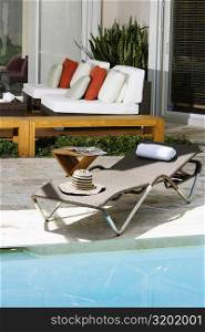 Lounge chair at the poolside