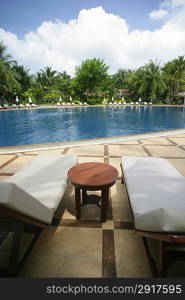 Loungers by the pool