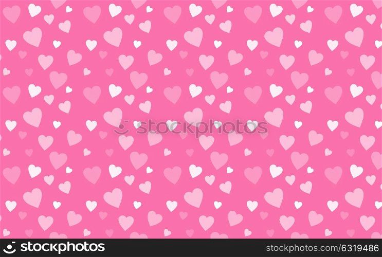 love and valentines day design concept - pink wallpaper with white hearts