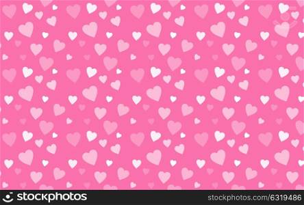 love and valentines day design concept - pink wallpaper with white hearts