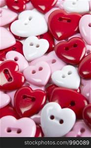 Love Concept Full Frame Shot Of Heart Shaped Buttons