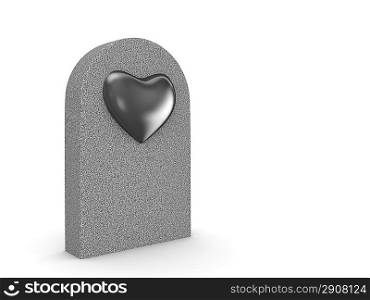 ""Love grave (love, valentine day series; 3d isolated character)""