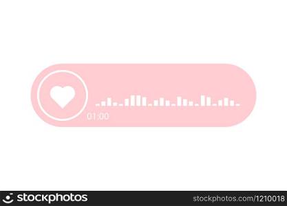love heart message valentine day concept vector illustration